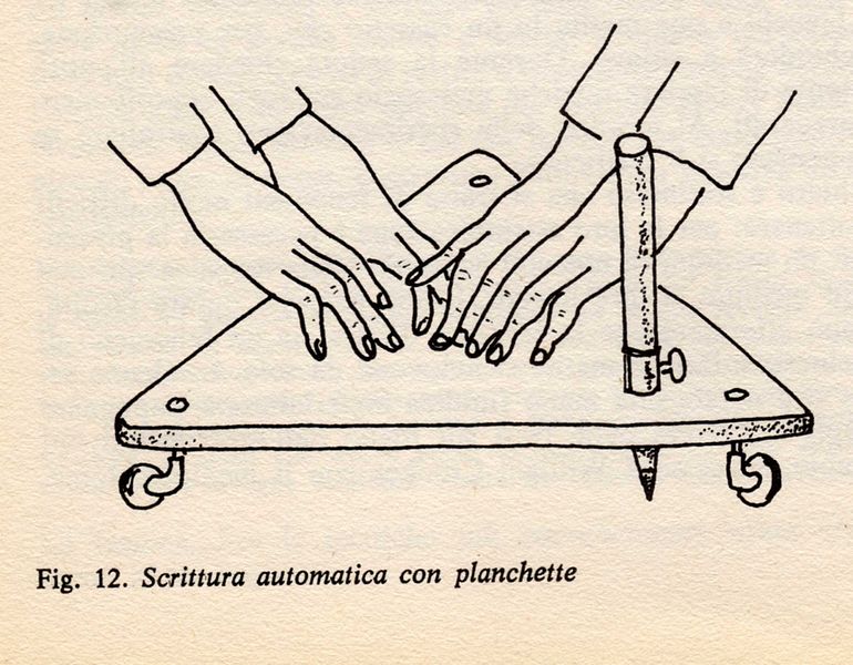 The planchette of a Ouija Board 