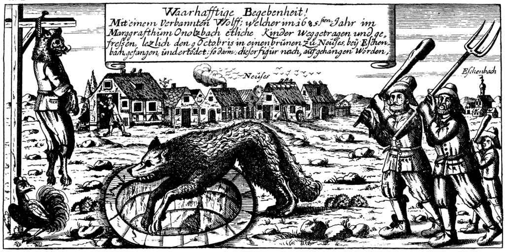 Wolves were linked to witches.