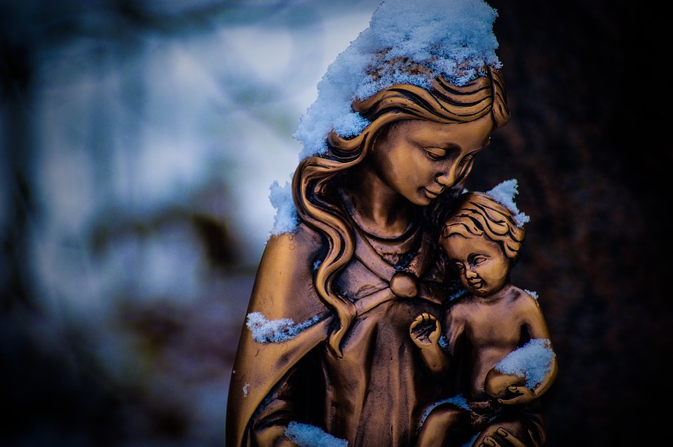Mother Mary mirrors the pagan beliefs in a Mother Goddess.