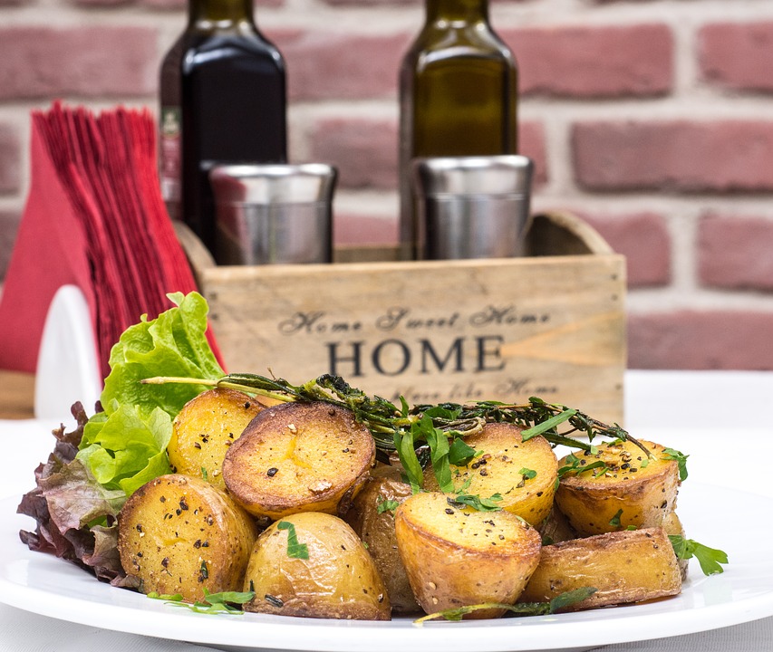 Roasted garlic potatoes are a staple mabon recipe in my house
