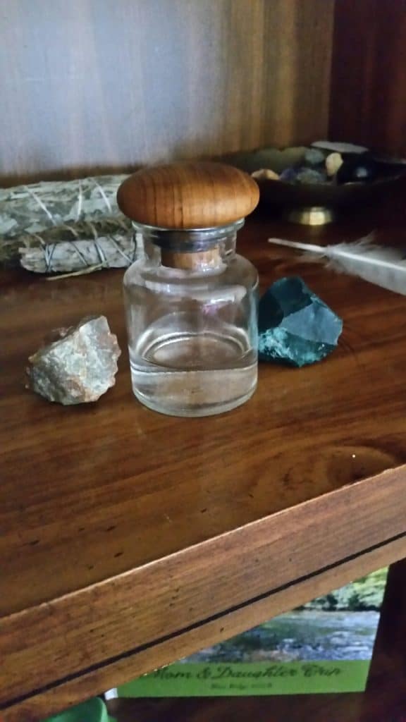 Snow water in a jar.