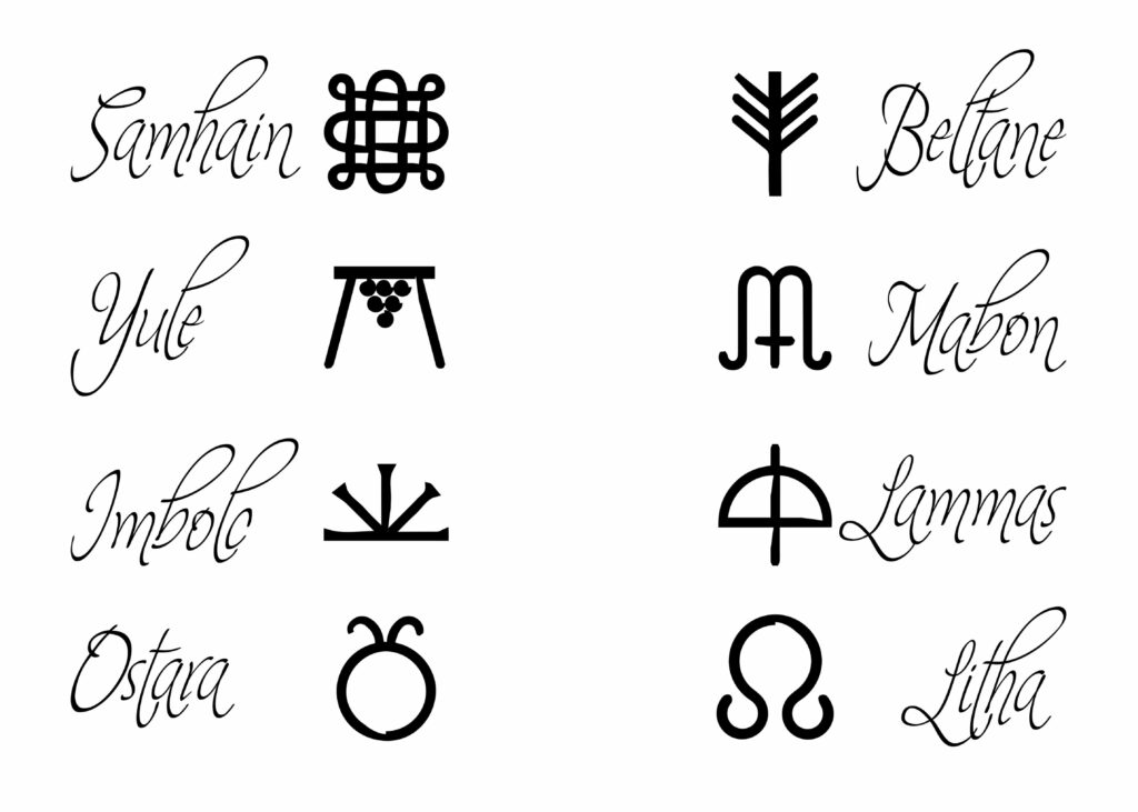 Mabon Symbol, and symbols for all sabbats