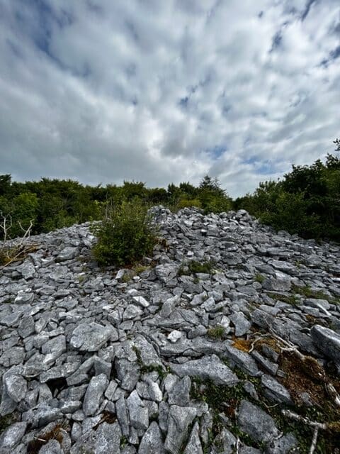 Knockma Hill cairns and ruins