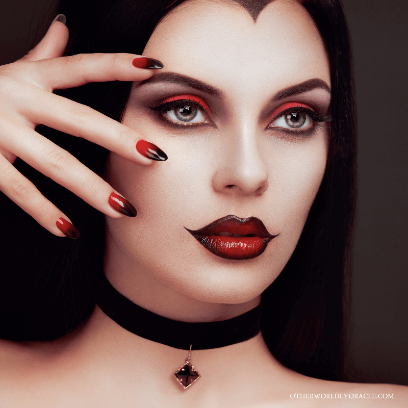 Vampire nails that double as a witch's