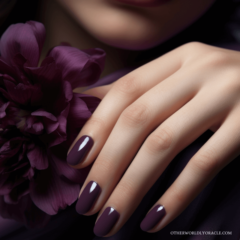 Purple witchy gothic nails