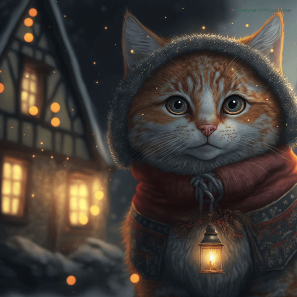 A sweet yule cat.