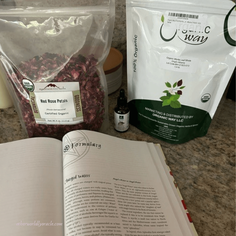 Preparing ingredients for the Angel Water