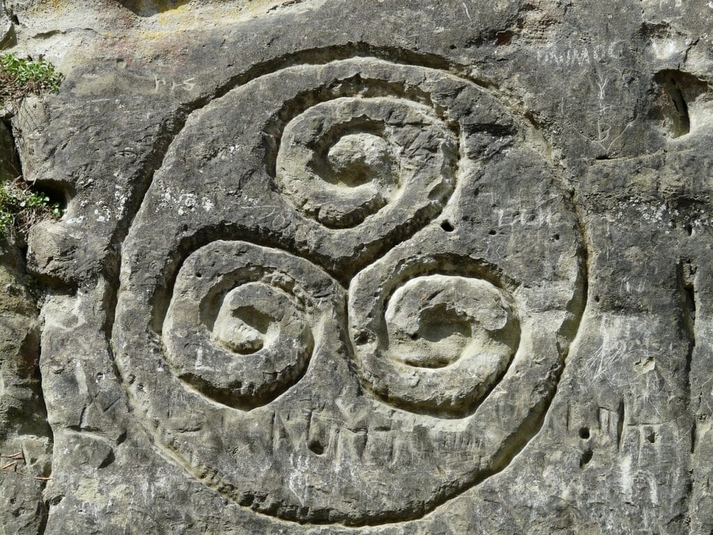 The Triskelion is found in many places associated with Lugh.